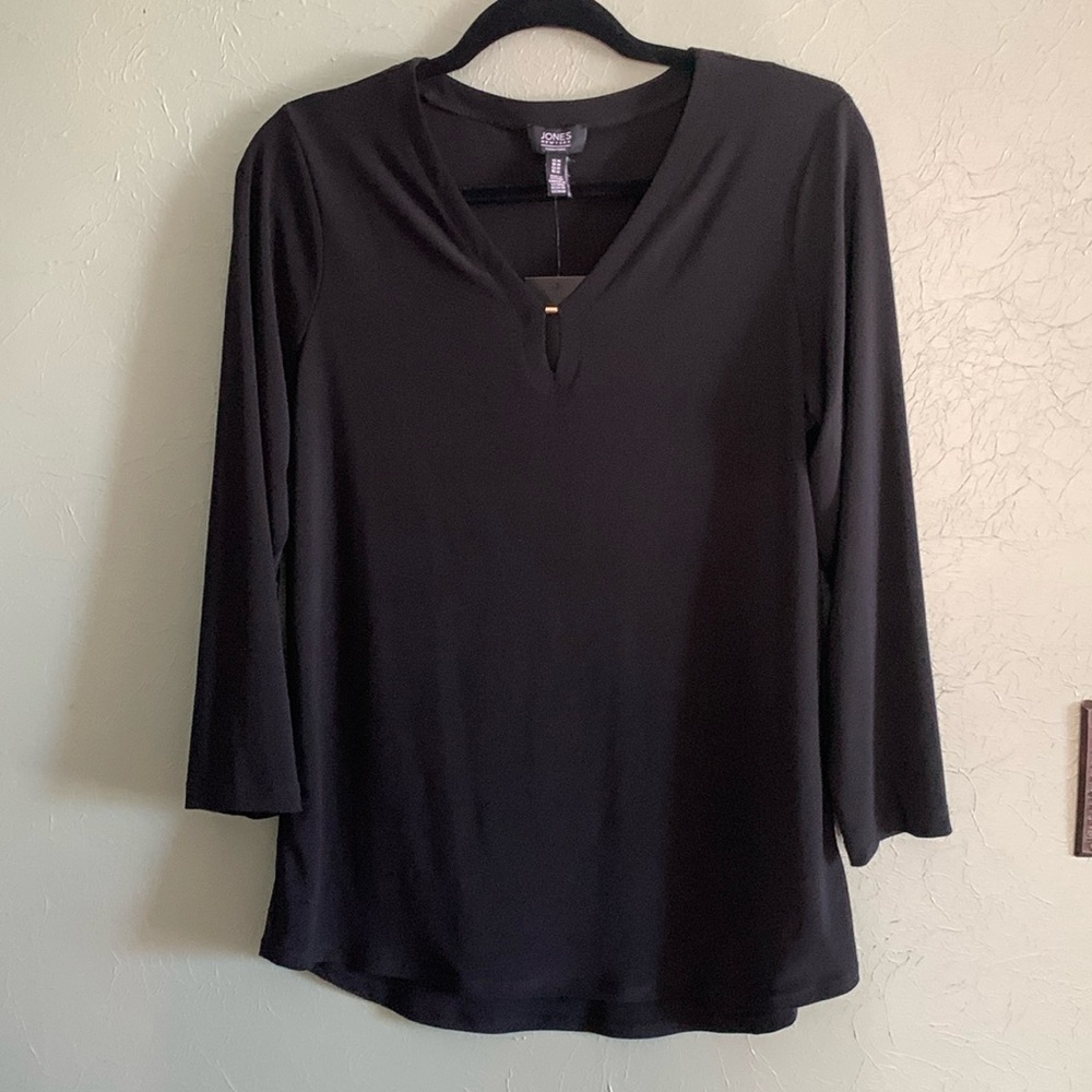NWT Jones New York black top size M